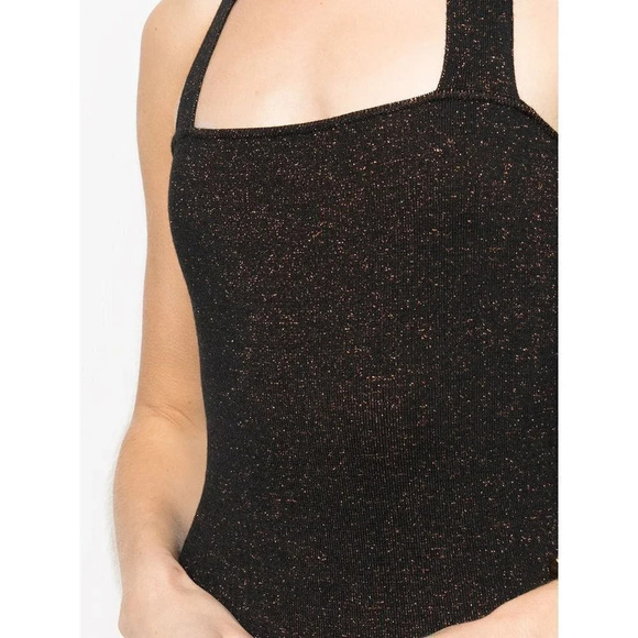 Victor Glemaud Halter lurex-knit Midi Dress In Black XSmall New Cocktail - Picture 11 of 13